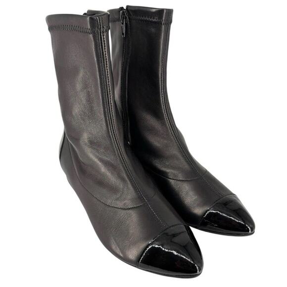 La babe Women’s Ankle Bootie Stretch Italy Designer Size 37 Cap Toe - Picture 2 of 12